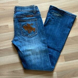 Cowgirl Tuff Mid Rise Denim Jeans 28x33